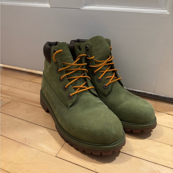 Timberland 6 Inch Premium Boots Size US 6 Green Orange & Brown main image 8